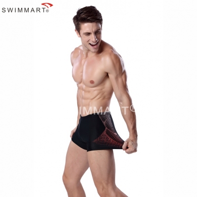 Dot imprint Elastic Band adjustable ties High Quality Lycra men Swim trunks