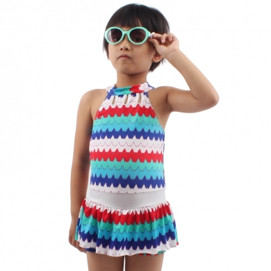 8-12T Children Swimwear Daughter Beachwear Cute Girl Bathing Suits Toddler Teenage One Piece Swimsuit Kids Swim Wear
