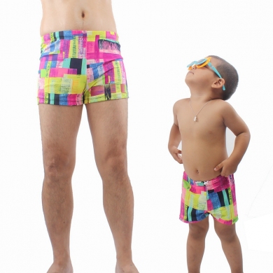 SWIMMART Hot Sale Daddy and Son Swimsuit Family Clothing Set Swim Trunk Parent Child Swimwear Bathing Suits
