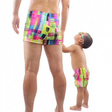 SWIMMART Hot Sale Daddy and Son Swimsuit Family Clothing Set Swim Trunk Parent Child Swimwear Bathing Suits